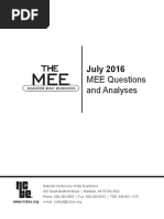 July 2016 MEEs - With Analysis