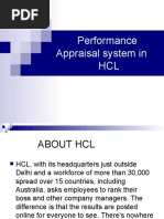 Performance Appraisal System in HCL