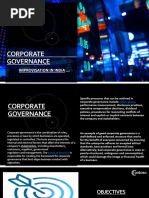 Corporate Governance: Improvisation in India