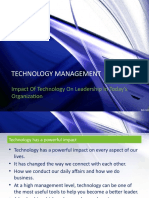 Technology Management: Impact of Technology On Leadership in Today's Organization