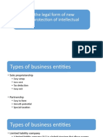 Choosing The Legal Form of New Venture, Protection of Intellectual Property