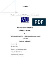 "PASS": Dear Student, You Have Been Declared "PASS" in Your Internship Report