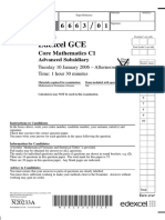 January 2006 QP - C1 Edexcel