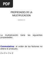 Propiedades de La Multiplicacion