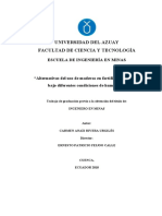 Alternativas Del Uso de Maderas en Fortificación Minera Bajo Diferentes Condiciones de Humedad