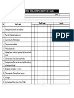 Ambulance Daily Inspection Checklist: Project: Date: Checked By: Signature: No. Item To Check Weekly Ending: Remarks