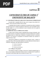 Capacidad Ultima de Carga y Coeficiente de Balasto