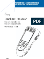 Druck DPI 800/802: Sensing