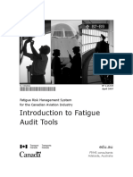 Introduction To Fatigue Audit Tools: Fatigue Risk Management System For The Canadian Aviation Industry