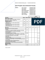 Master's Degree Program Jazz (Instrument//Vocals) : Study Identification Numbers