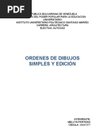 Autocad Melvil ORDENES DE DIBUJOS SIMPLES Y EDICIÓN