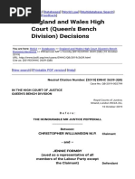 Williamson MP V Formby (2019) EWHC 2639 (QB) - Discretion, Public Law