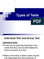 Types of Tests