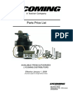 2008 Lycoming Service Parts Price List