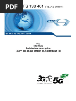 ETSI TS 138 401: 5G Ng-Ran Architecture Description (3GPP TS 38.401 Version 15.7.0 Release 15)