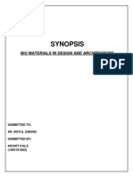 Synopsis: Bio Materials in Design and Architecture