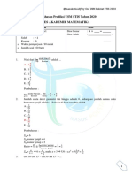 Pembahasan Prediksi USM STIS Tahun 2020 Tes Akademik Matematika