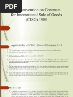 UN Convention On Contracts For International Sale of Goods (CISG) 1980