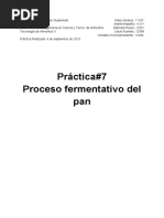 Práctica#7 Proceso Fermentativo Del Pan