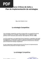 Factores Criticos Del Exito y Plan de Implementacion de Estrategias