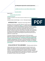 Postpartum Hemorrhage: Management Approaches Requiring Laparotomy