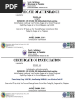 Certificate of Attendance: SURIGAO DEL SUR DIVISION: 2020 Nutrition Month Virtual Launching