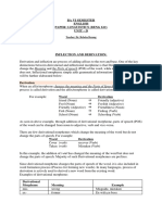 BA 6th Sem INFLECTION AND DERIVATION NOTE PDF