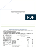 Resumen Presupuesto General de Ingresos y Egresos de Guatemala