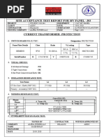 Site Acceptance Test Report For MV Panel - J03: Al Hudayriyat Island Tmp4