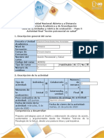 Actividades y Evaluación Paso 5 - Acción Psicosocial en Salud