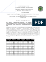 Resoluciuon de Taller 2 de Esterilizacion y Congelacion