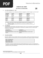 Décima Octava Separata Talentos - Normativa Del Verbo