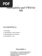 Haemophilia and VWD For MS