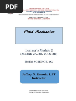 Fluid Mechanics: Learner's Module 2 (Module 2A, 2B, 2C & 2D) Bsed Science 1G