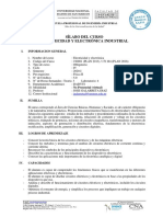 Silabo Electricidad y Electrónica Industrial 2020-I