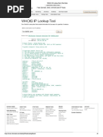 WHOIS IP Lookup Tool