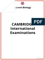 Cambridge International Examinations: A Level Biology