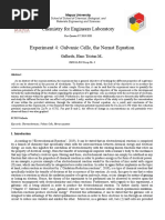 Experiment 4: Galvanic Cells, The Nernst Equation: Chemistry For Engineers Laboratory