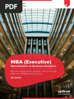 MBA (Executive) : Specialisation in Business Analytics