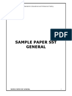 Sample Paper SST General: Building Standards in Educational and Professional Testing