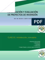 Clase 1. - Proyectos de Inversión - Introducción-Conceptos