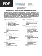 Anterior Cruciate Ligament (Acl) Post - Op Rehabilitation Protocol