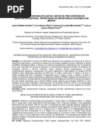 DIFERENCIACIÃ"N MOLECULAR DE LARVAS DE TRES ESPECIES DE Anastrepha (DIPTERA TEPHRITIDAE) DE IMPORTANCIA ECONÃ"MICA EN MÃ XICO