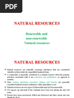 Renewable and Non-Renewable Natural Resources