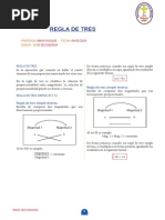 Regla de Tres 3ero Secundaria