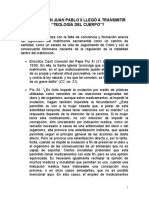 LA TEOLOGÍA DEL CUERPO Según SAN JUAN PABLO II