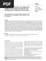 Fibromyalgia: Genetics and Epigenetics Insights May Provide The Basis For The Development of Diagnostic Biomarkers