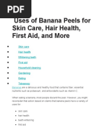 Uses of Banana Peels For Skin Care