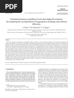 Population Balance Modelling of Activated Sludge Occulation: Investigating The Size Dependence of Aggregation, Breakage and Collision Efficiency