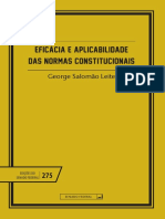 Eficacia e Aplicabilidade Das Normas Constitucionais - George Salomão Leite